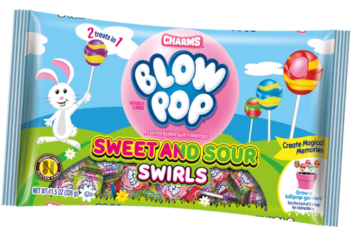Charms Sweet and Sour Pops .625oz pop or 48ct box — Sweeties Candy