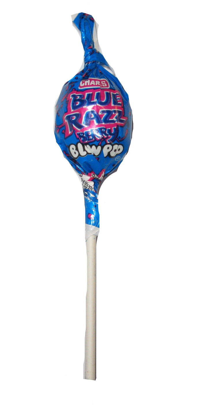 Charms Blow Pops Blue Raspberry .65oz pop or 48ct box — Sweeties Candy ...