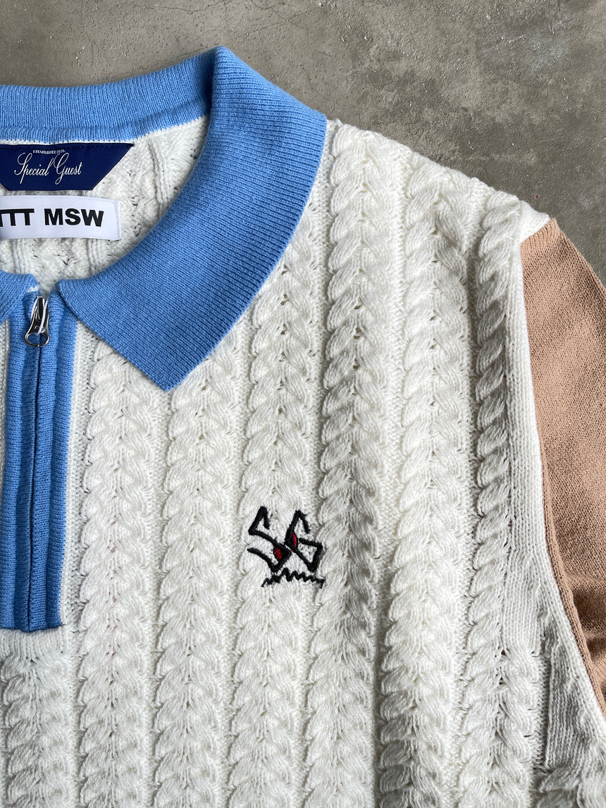 毎日続々入荷 TTT_MSW SPECIAL GUEST Knit Polo WHITE ecousarecycling.com