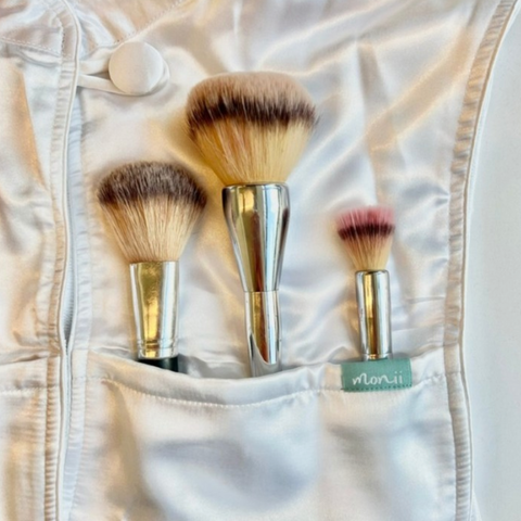 Monii Beauty Cape Pockets Holding Makeup Brushes