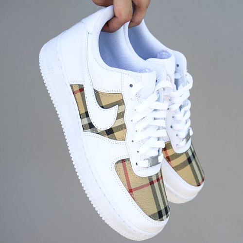 custom burberry air force ones