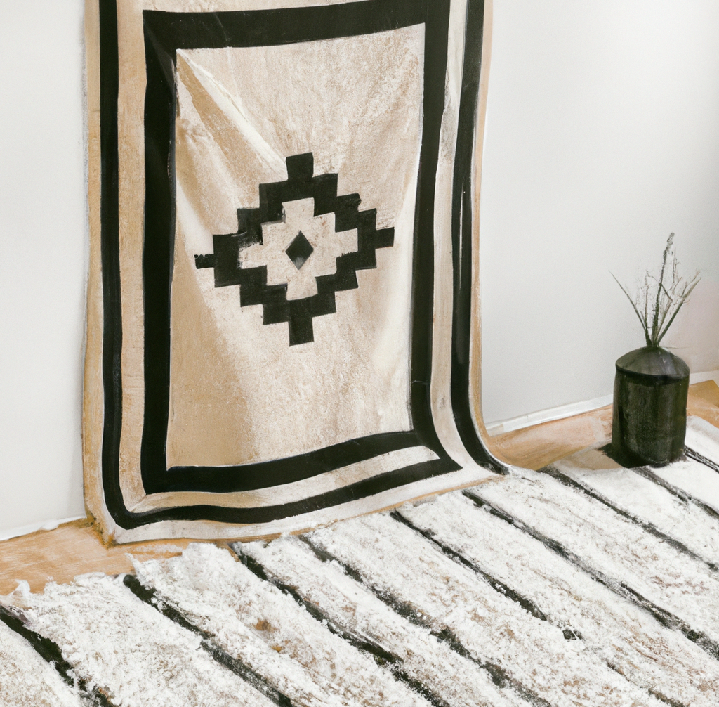 Beni Ourain rug in a minimalistic home 1