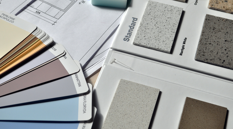 Modern Color palette and samplers for home interior design