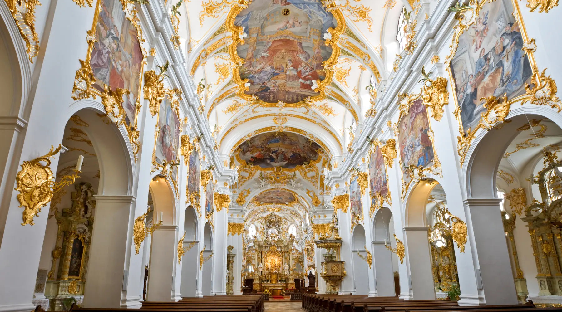 germany old chapel alte kapelle interior bavarian rococo style