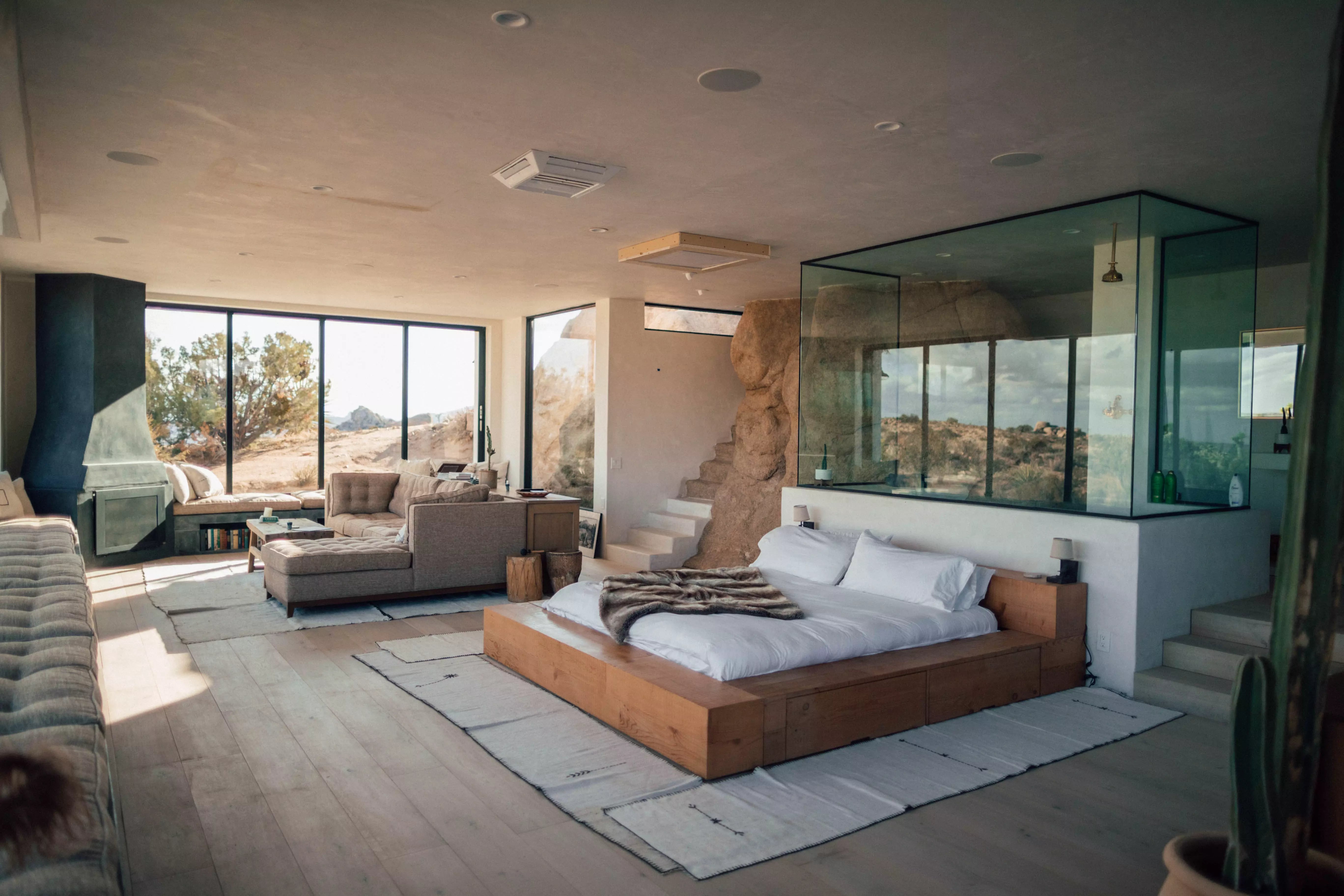 modern bedroom with natural light