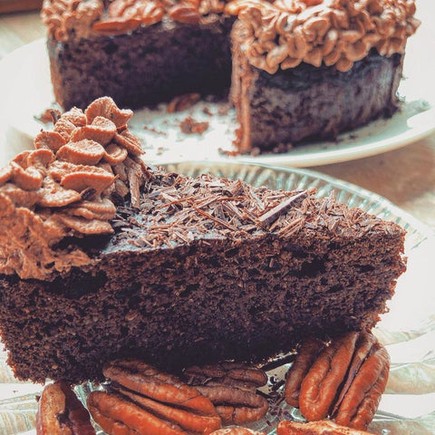 Groovy Keto Chocolate Cake with Pecans