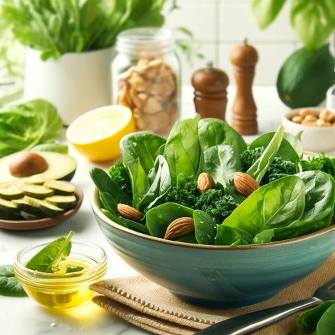 Potassium in leafy greens on keto diet