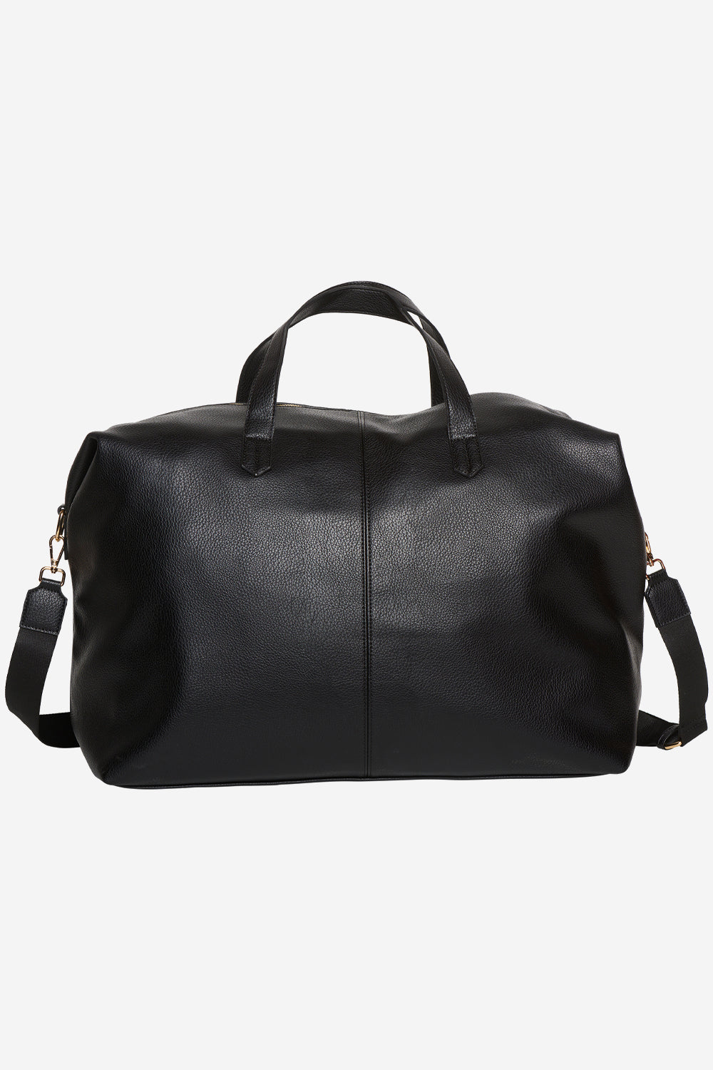 Holdall Medium Weekend Bag Black Leather Look