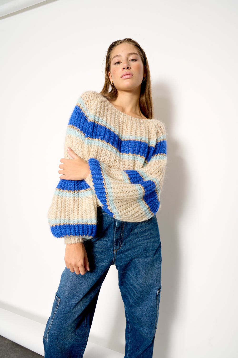 Pacific Knit Sweater Blue Mix