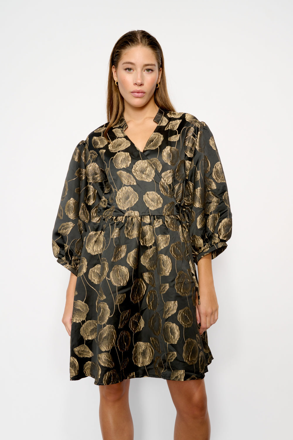 Pina Aya Wrap Dress Gold Mix