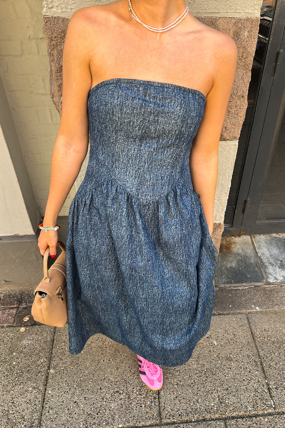 Jacklyn Dress Blue Snow Wash