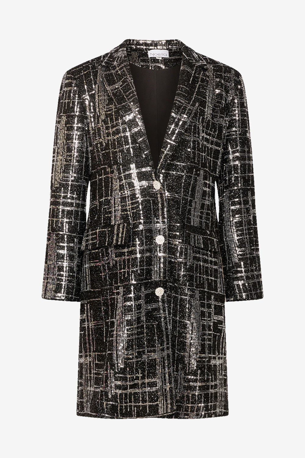 Montana Blazer Dress Silver w/ black