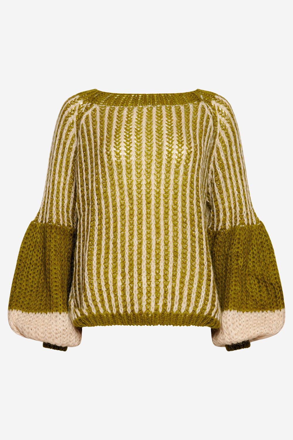 Liana Knit Sweater Olive/cream