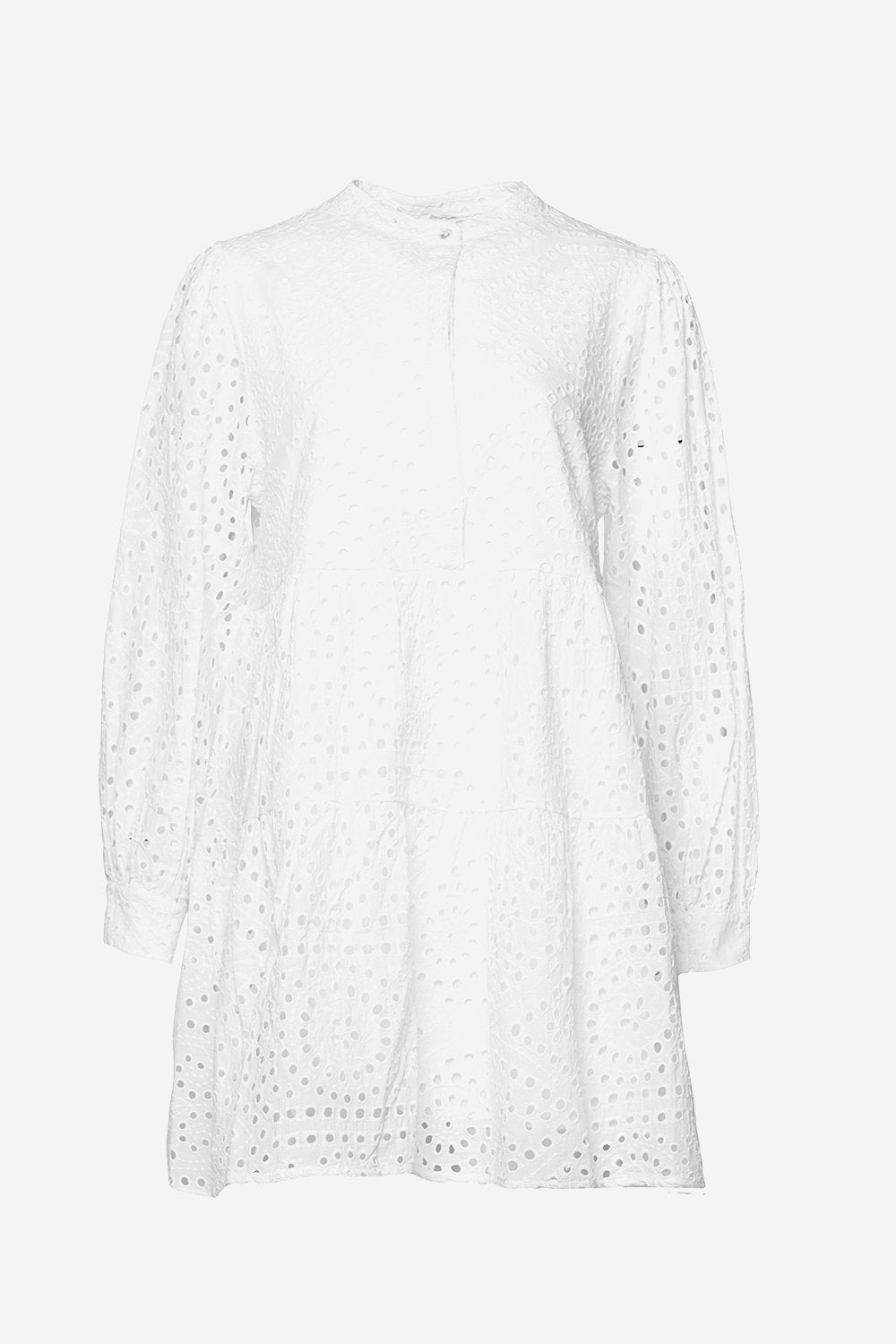 Alexa Dress Cotton Broderie White
