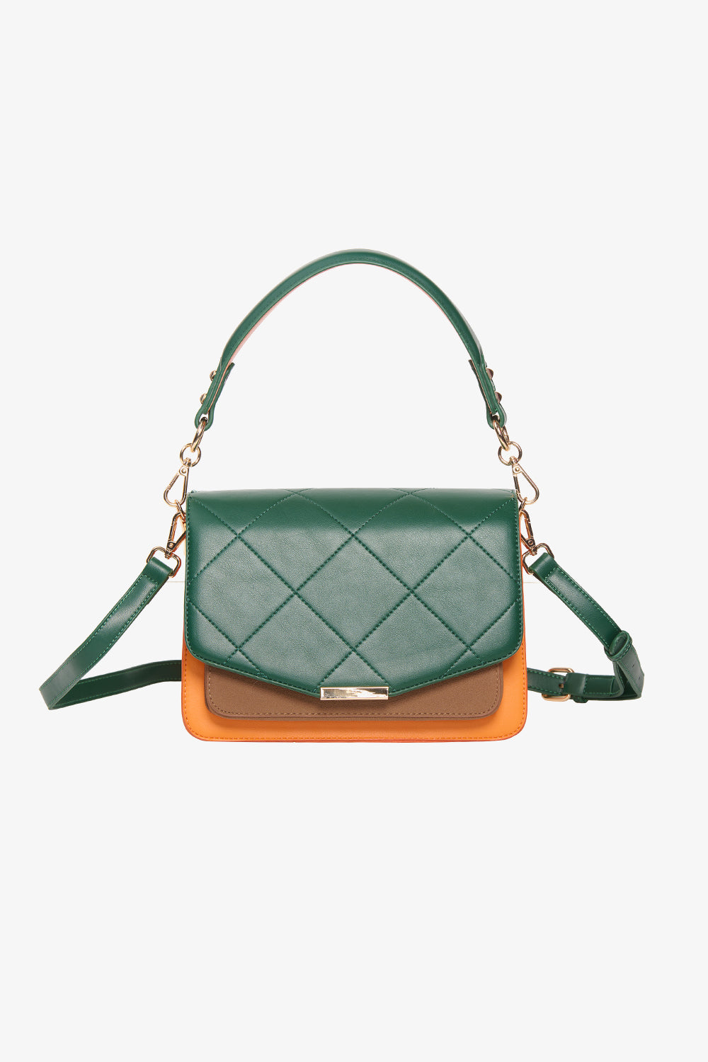 Blanca Bag Medium Dark green/Orange/Taupe