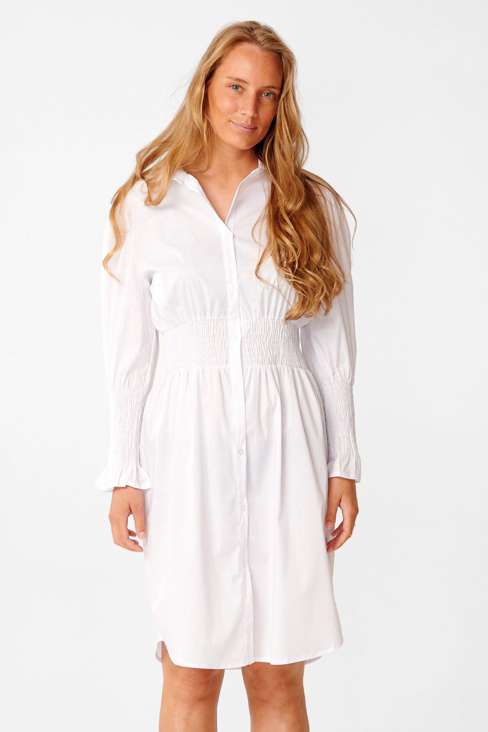 Danielle Dress Cotton Poplin White