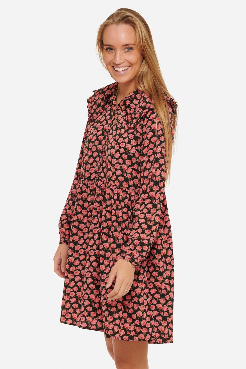 Dania Dress Polyester Rose Print