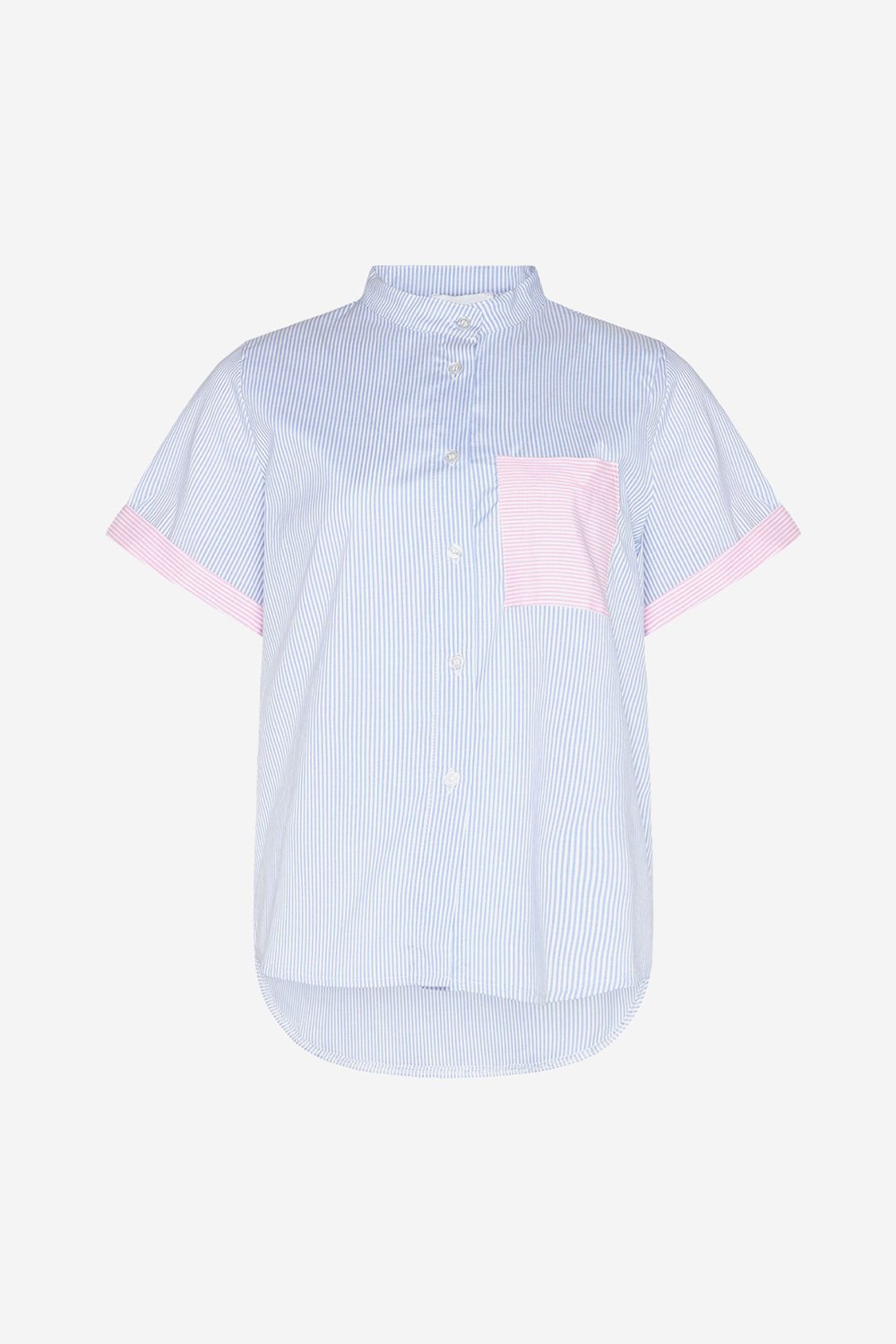 Ebony Shirt Poplin Lightblue/rose Mix