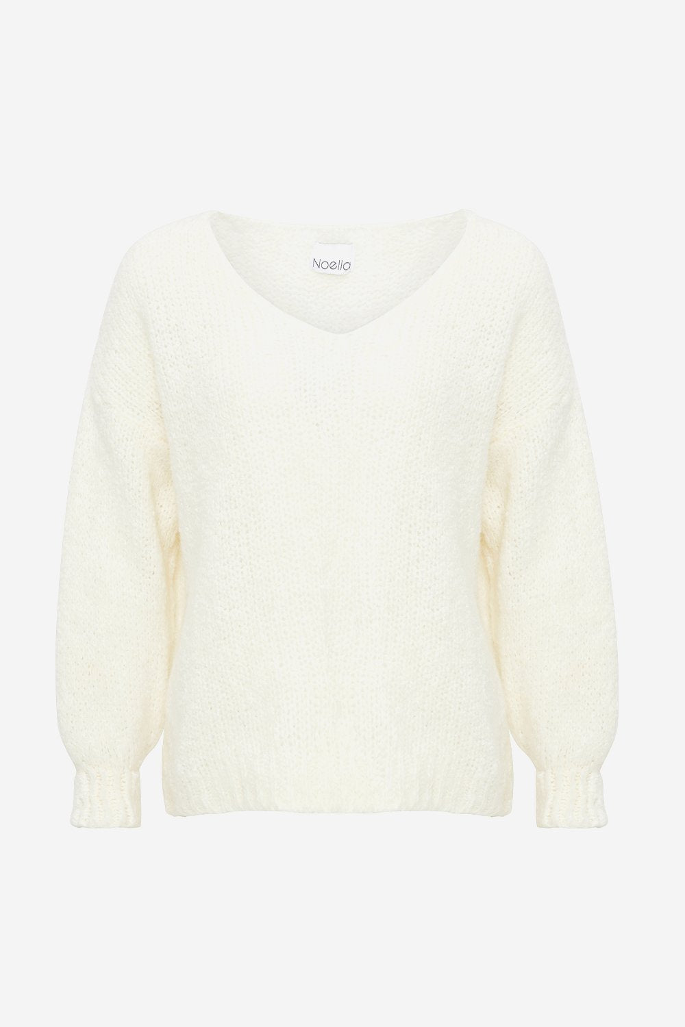 Fora Knit V-neck Sweater White