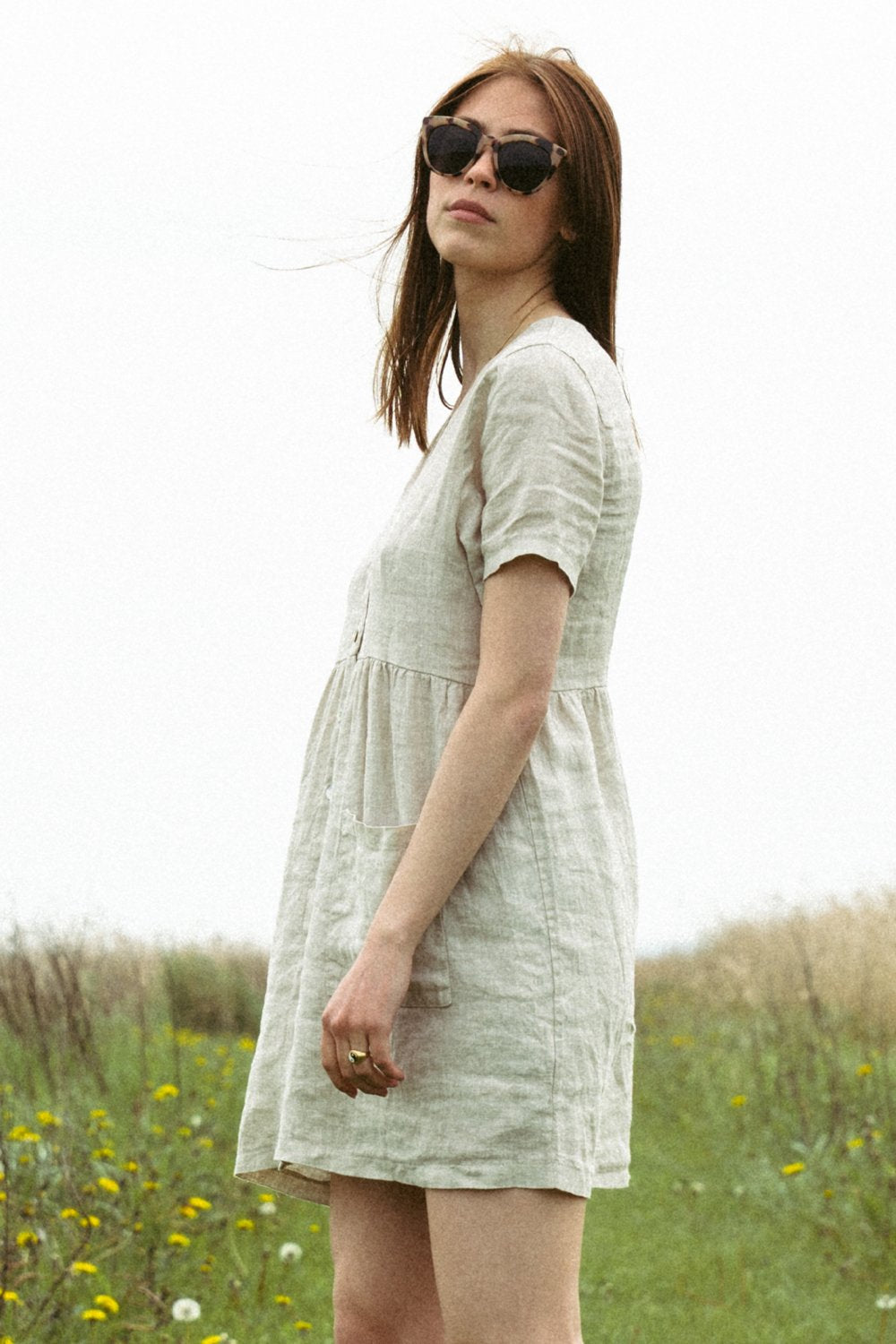 Zak Dress Linen Beige