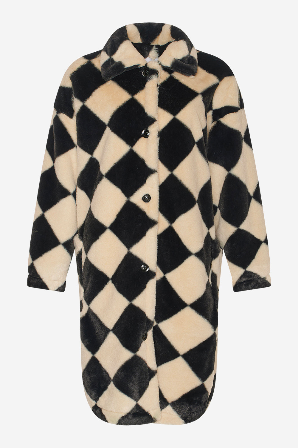 Beverly Check Coat Black/White