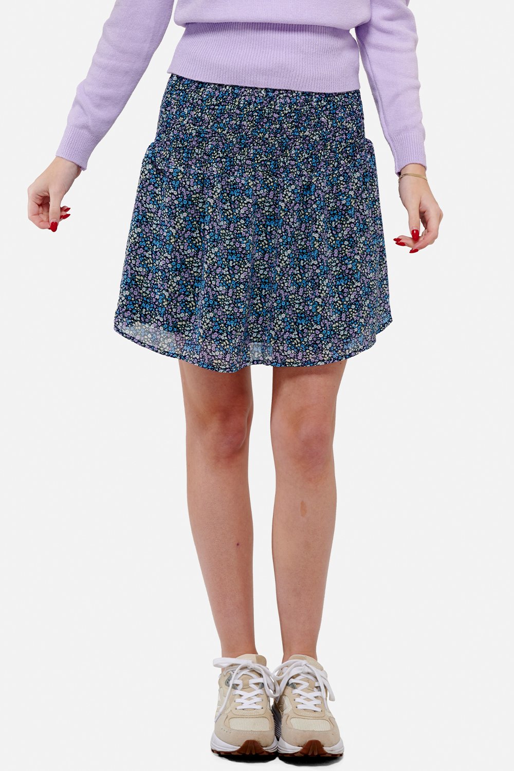 Blossom Skirt Lavender Mini Flower Print