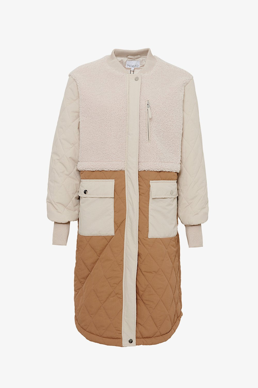 Etta Pile Coat Polyester Camel/sand Mix