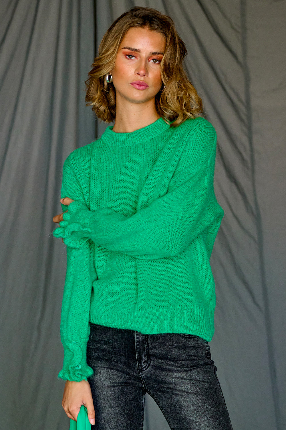 Finley Knit Sweater Green