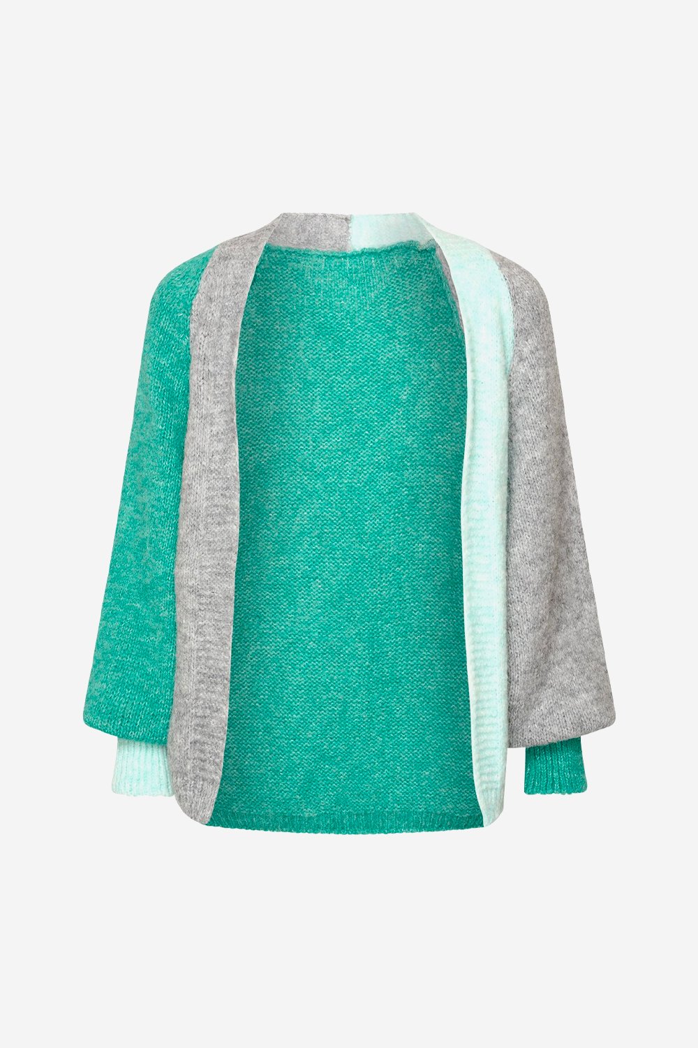 Fora Colorblock Cardigan Green