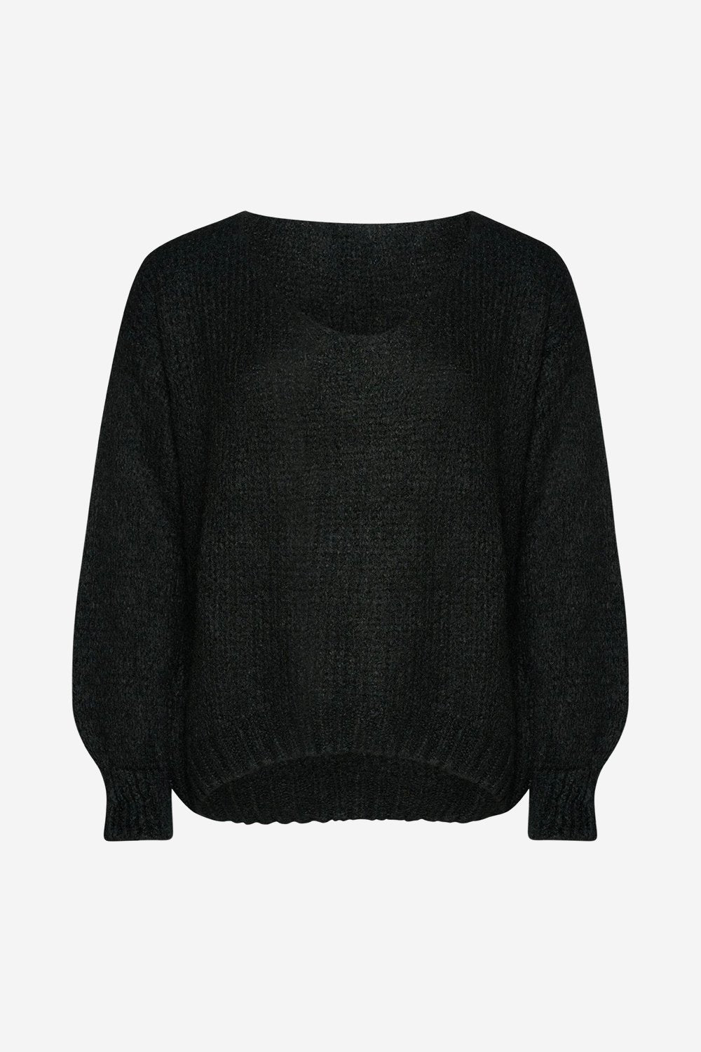Fora Knit V-neck Sweater Black