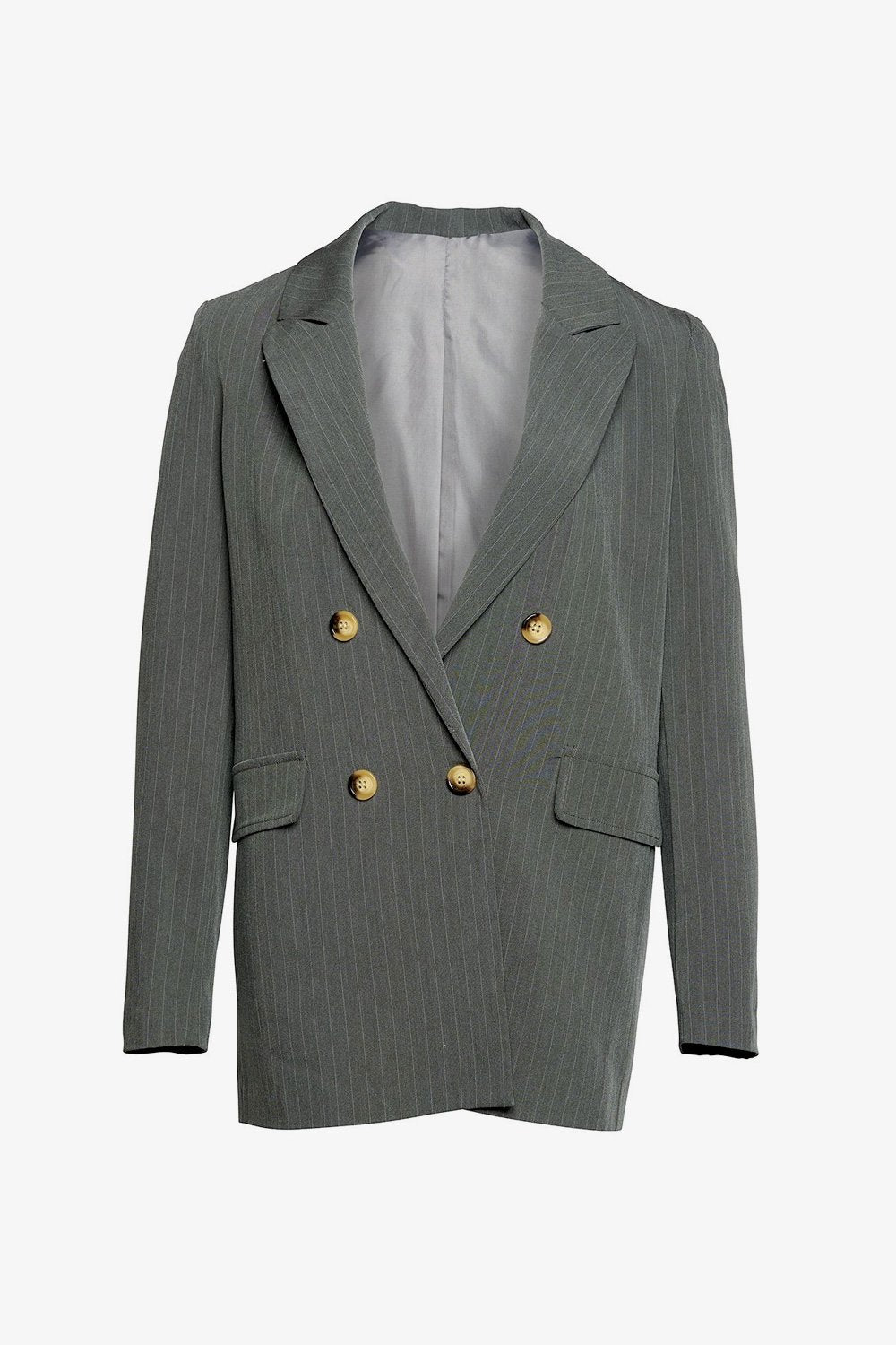 Forte Blazer Pinstripe Grey/white Stripe