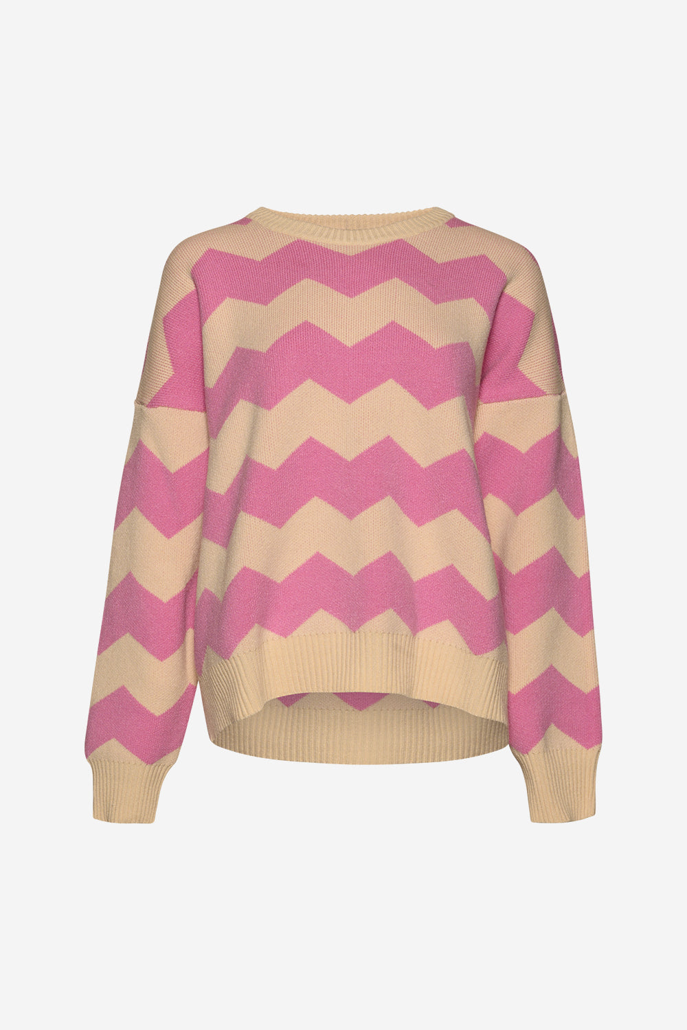 Gretha Knit Sweater Pink/Offwhite