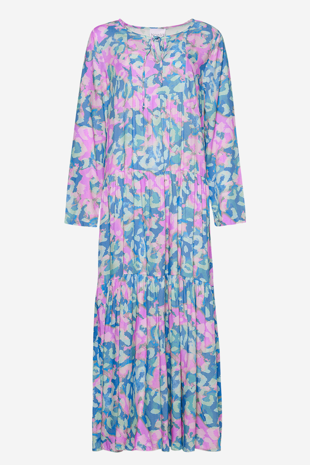 Imogene Long Dress Lightblue/pink