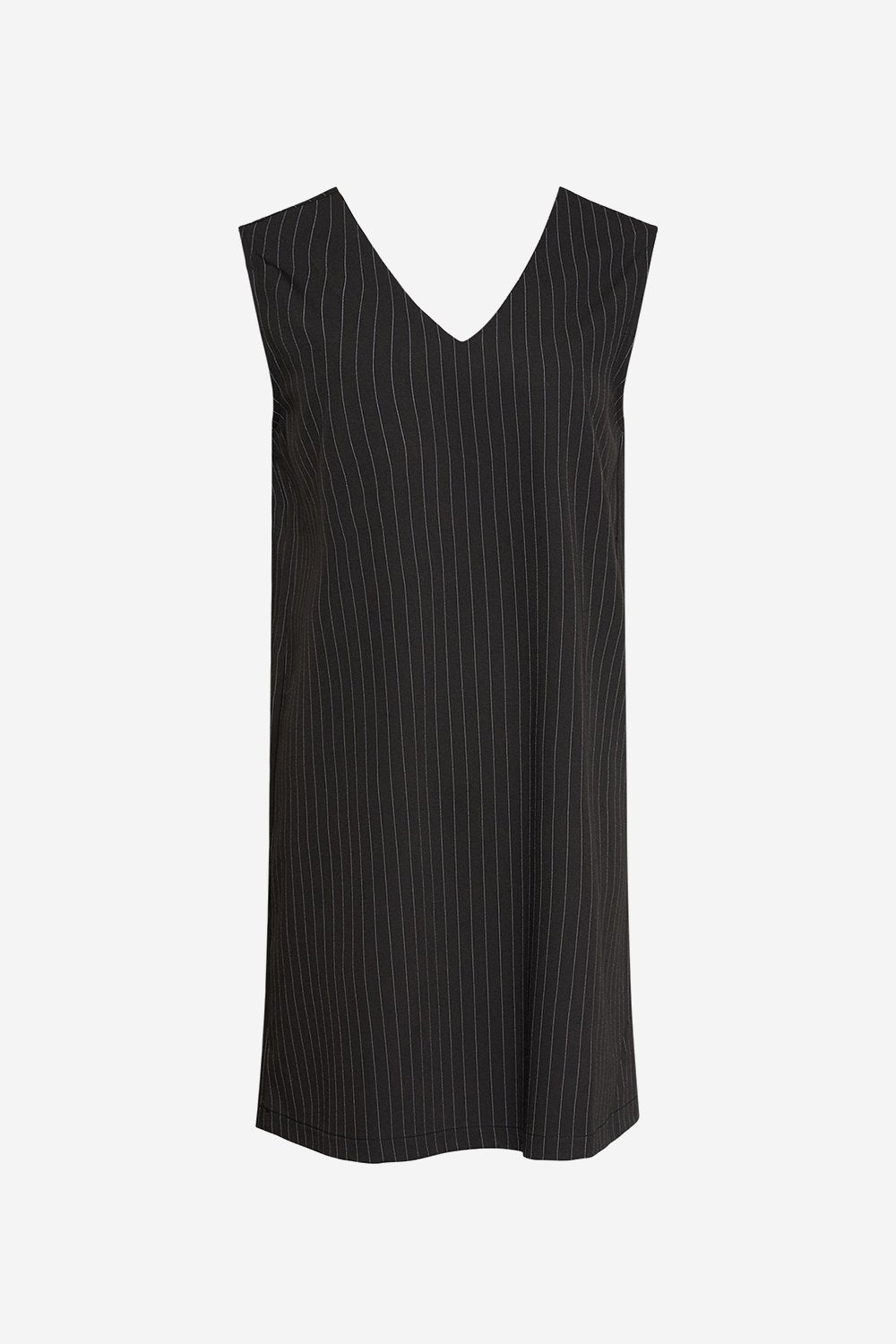 Ingeborg Dress Black Pinstripe