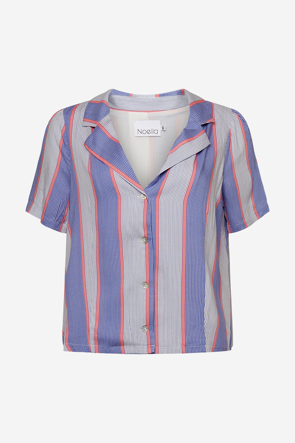 Jan Shirt Viscose Blue/blush Stripe
