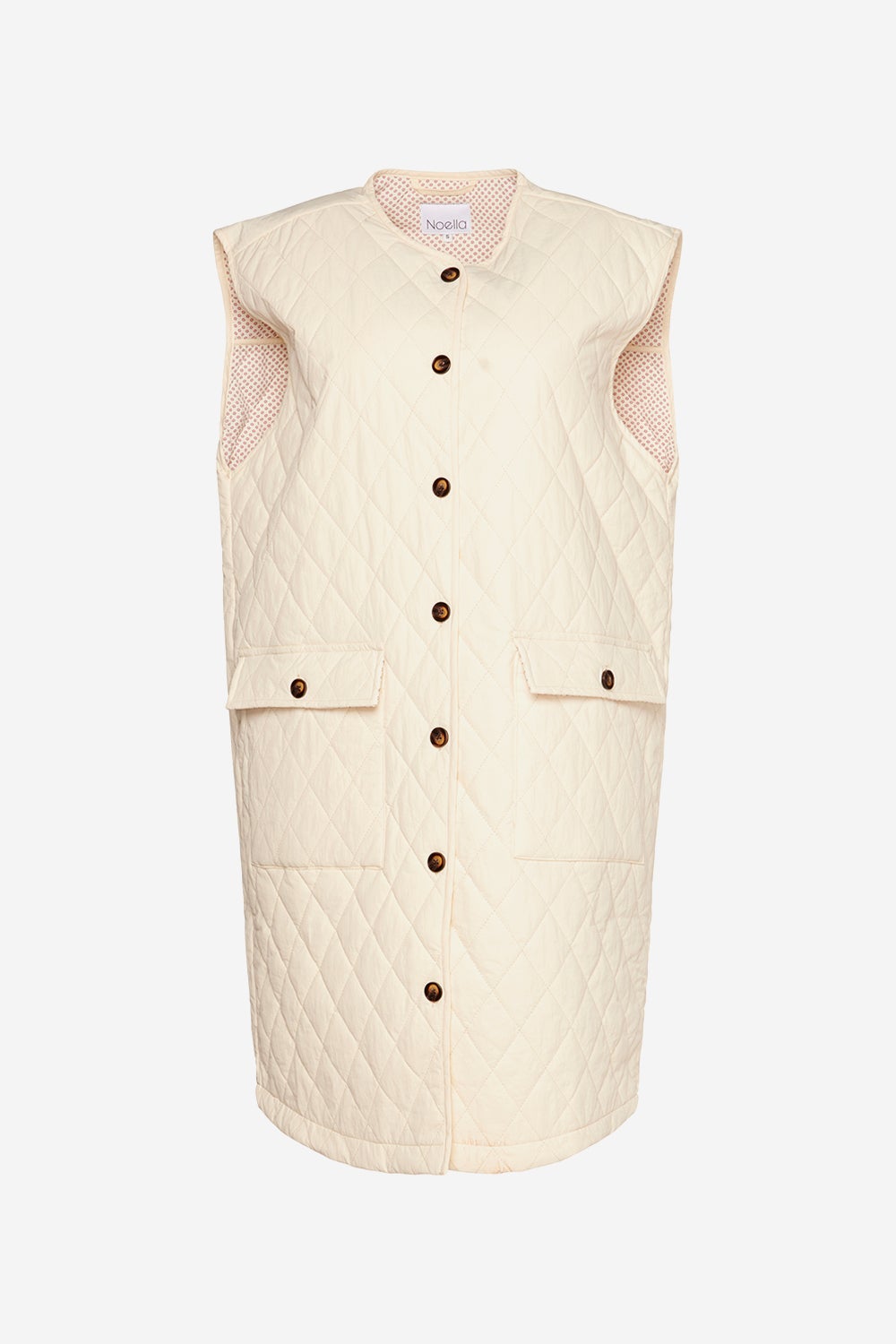 Jane Quilt Waistcoat Offwhite