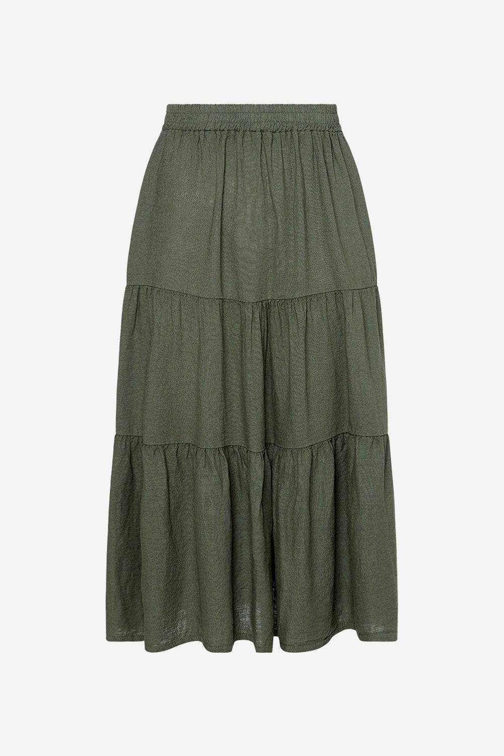 Jolene Skirt Linen Mix Army