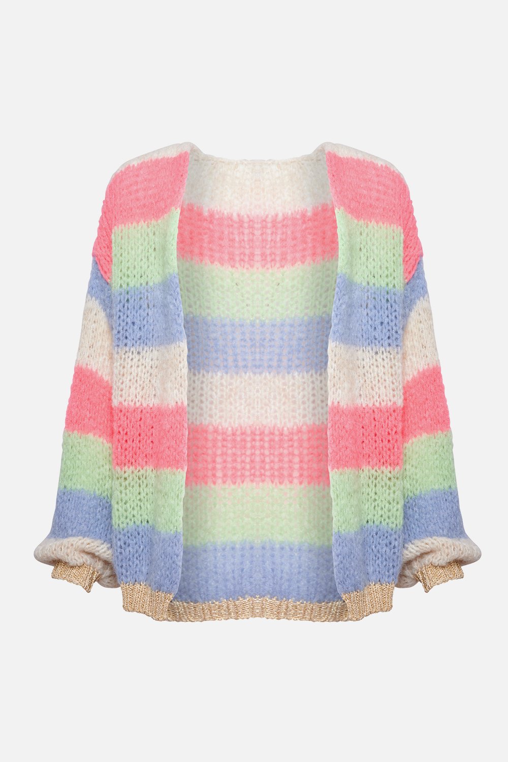 Kala Knit Cardigan Wool Rainbow