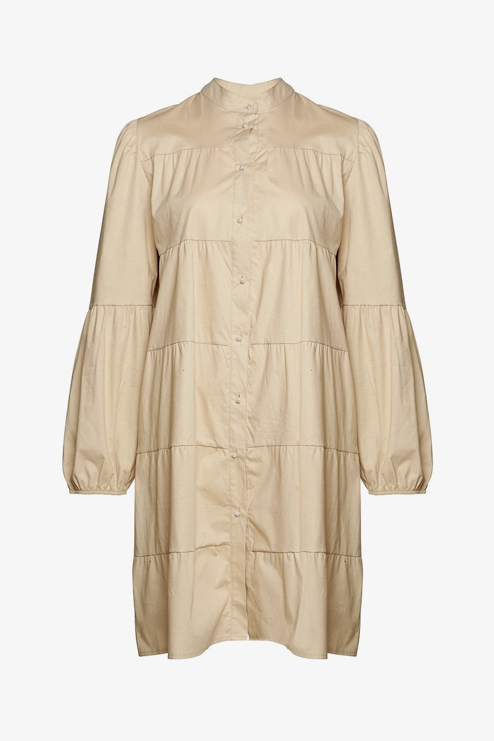 Kiki Pearl Dress Poplin Camel