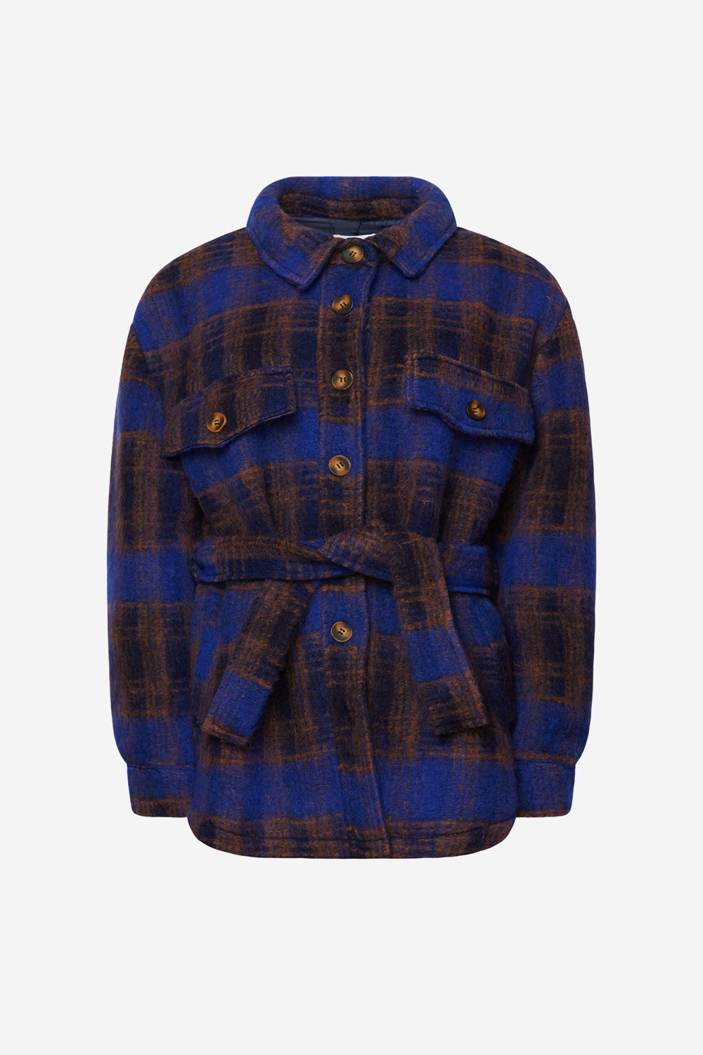 Koi Shirt Jacket Blue/navy checks