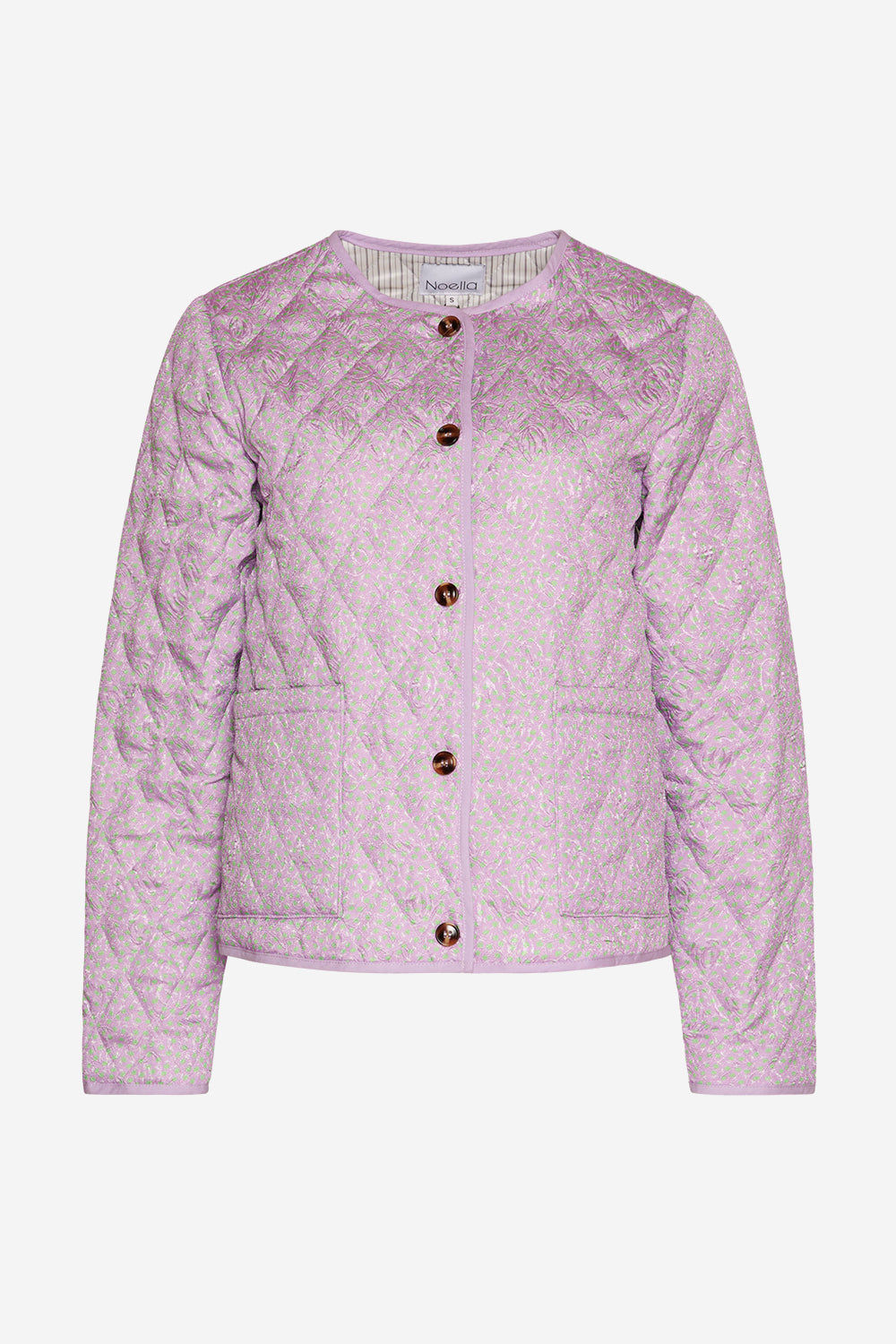 Larna Quilt Jacket Lilac/lime Mini