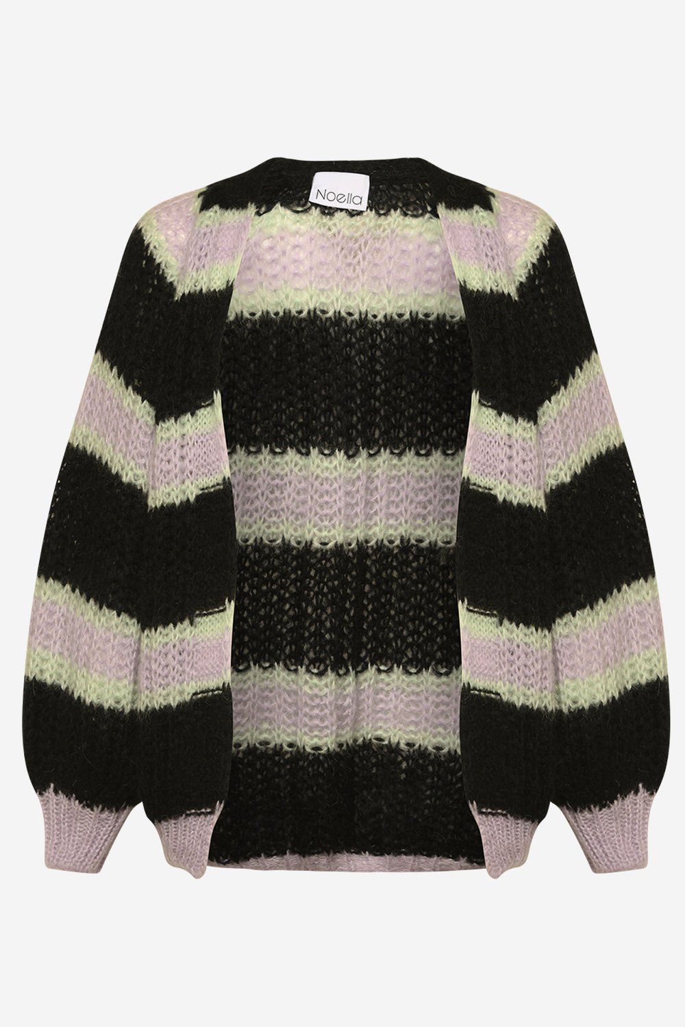 Vera Knit Cardigan Black/Lavender/Cream