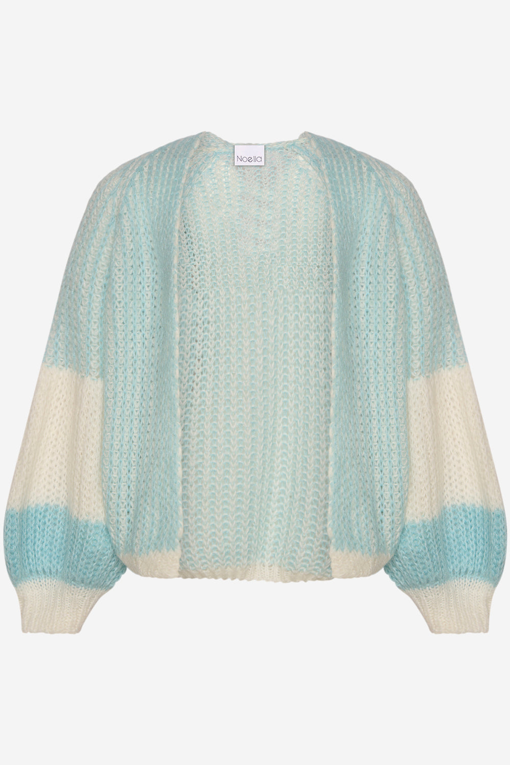 Liana Knit Cardigan Lightblue/White