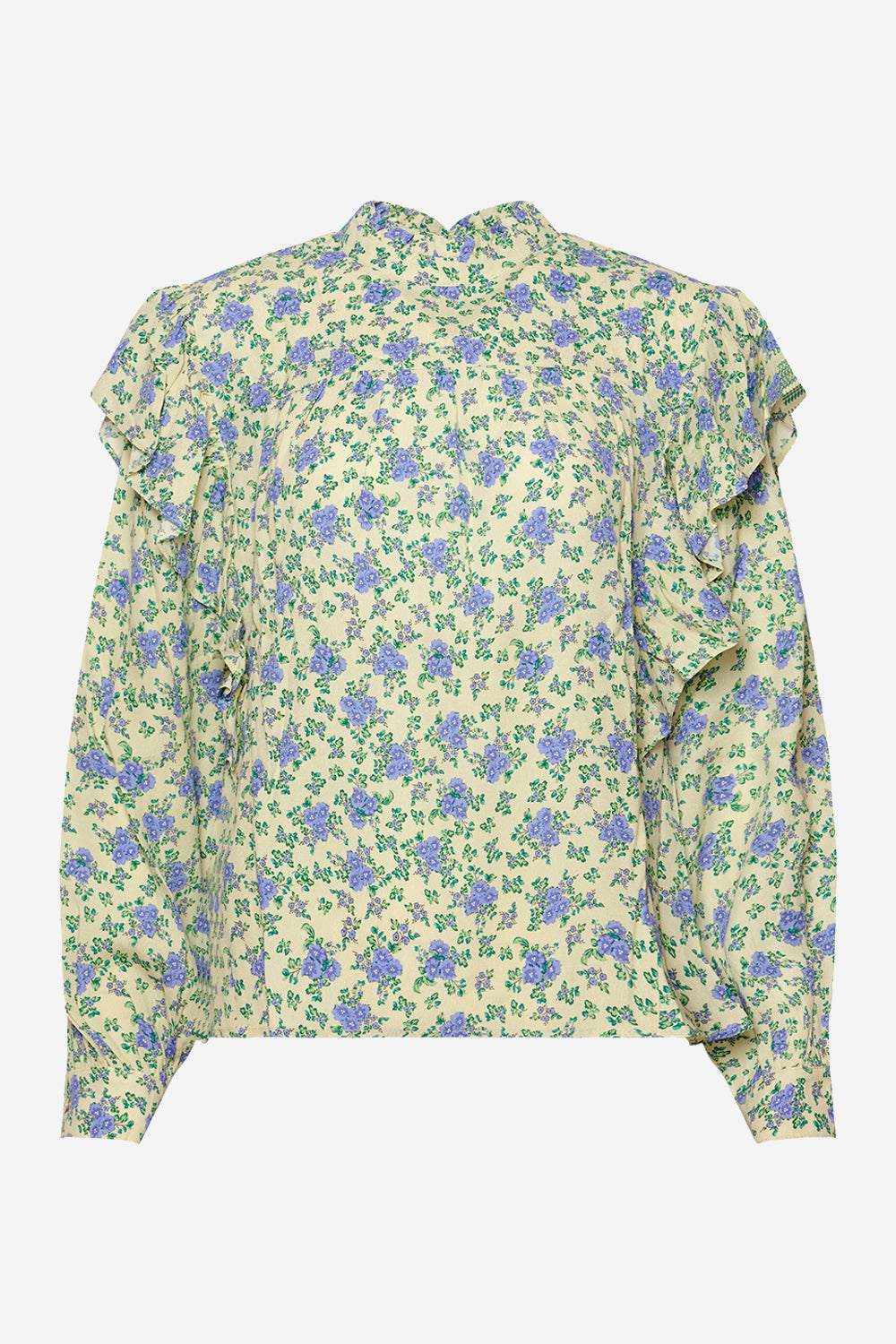 Line Blouse Viscose Lilac/lime Flower