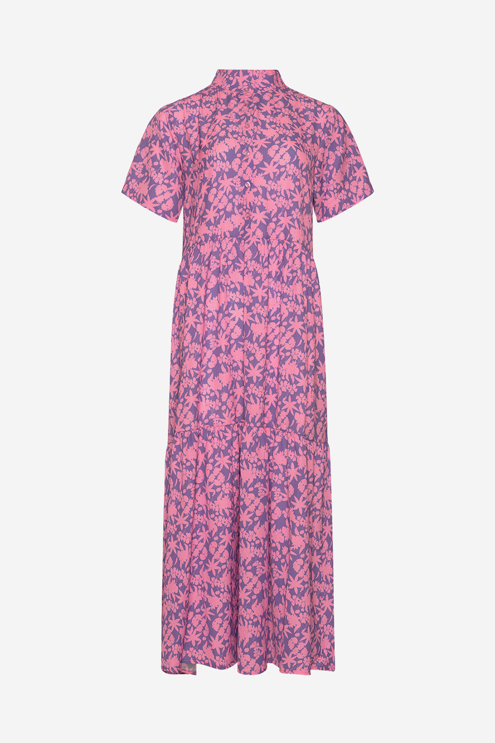 Lipe Long Dress S/S Pink/lilac