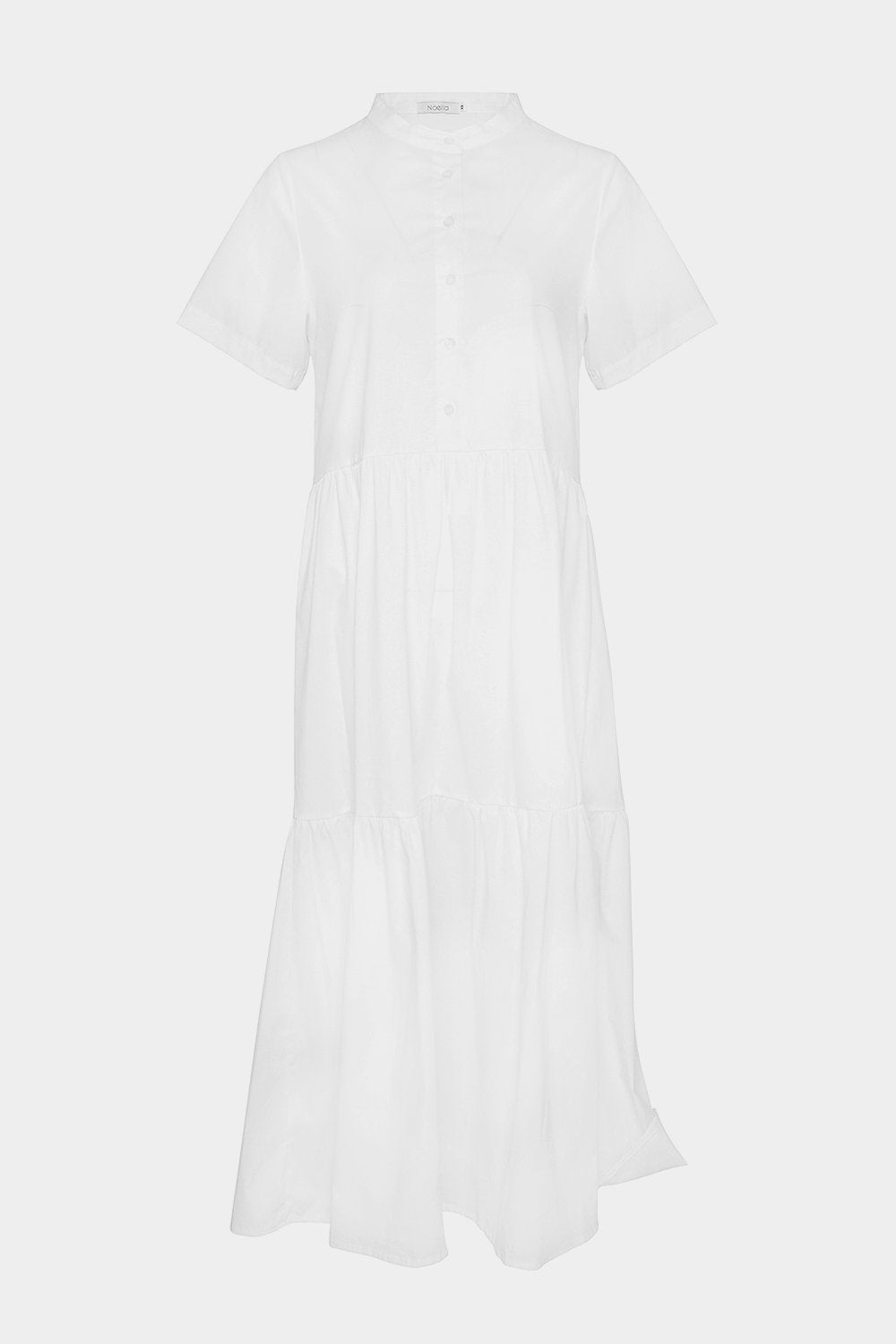 Lipe Long Dress Short Sleeve Cotton White