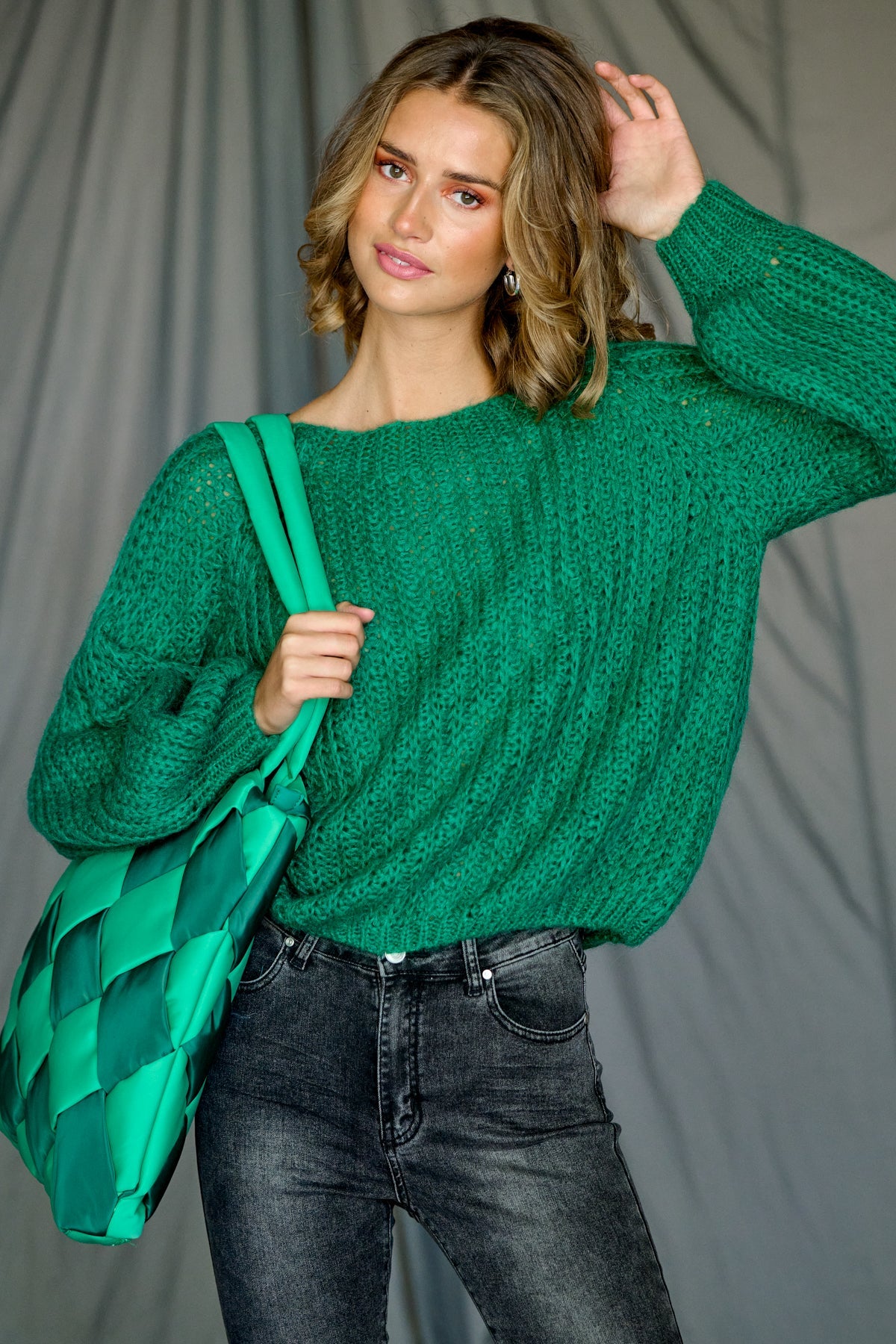 Lyra Knit Sweater Green