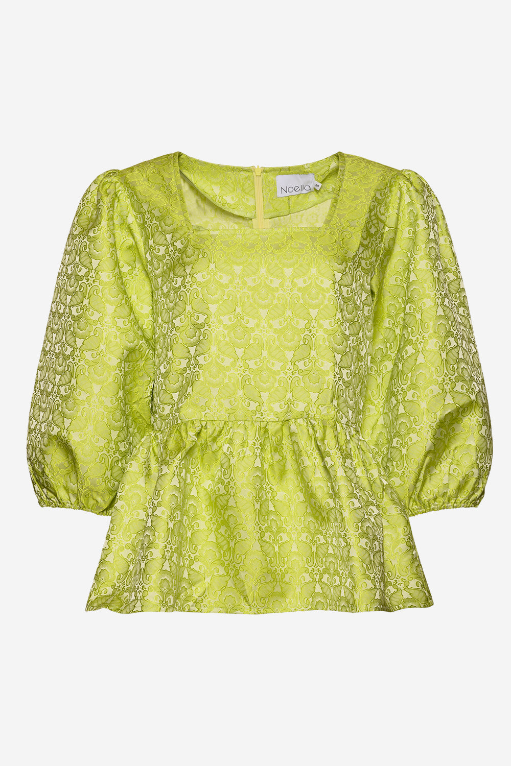 Makeena Flounce Blouse Green