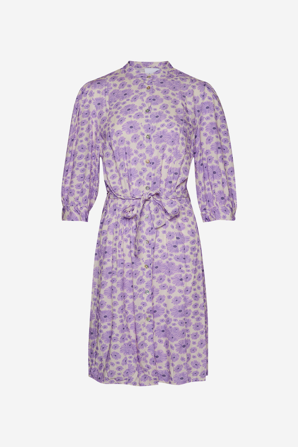 Martha Shirt Dress Lavender Mini Flower Print