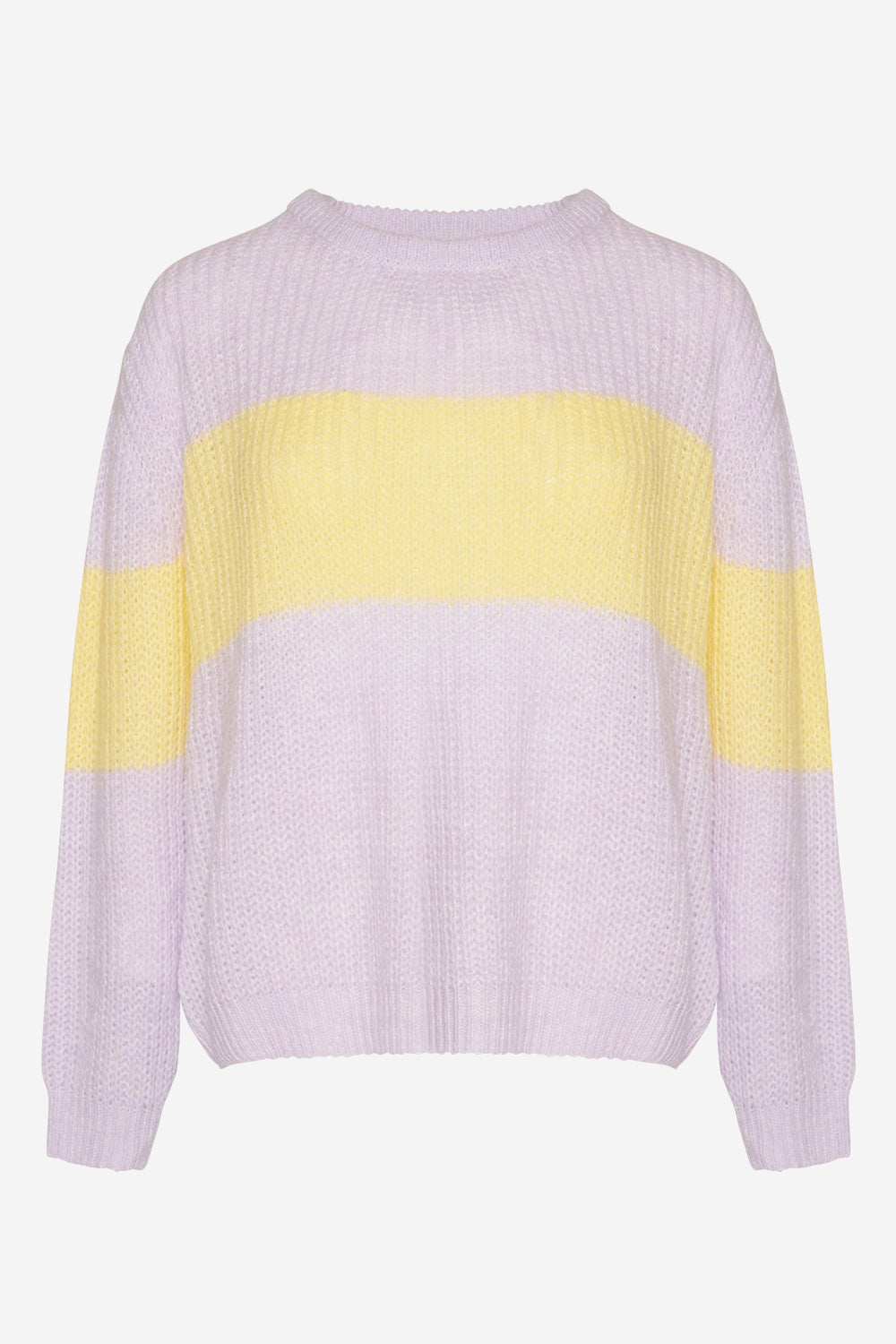 Mia Knit Sweater Lavender/yellow mix